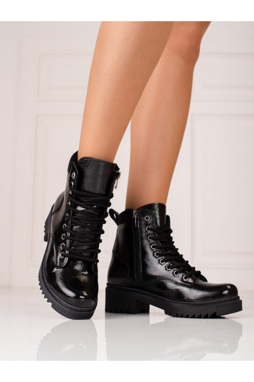 Leather black boots Sokolski