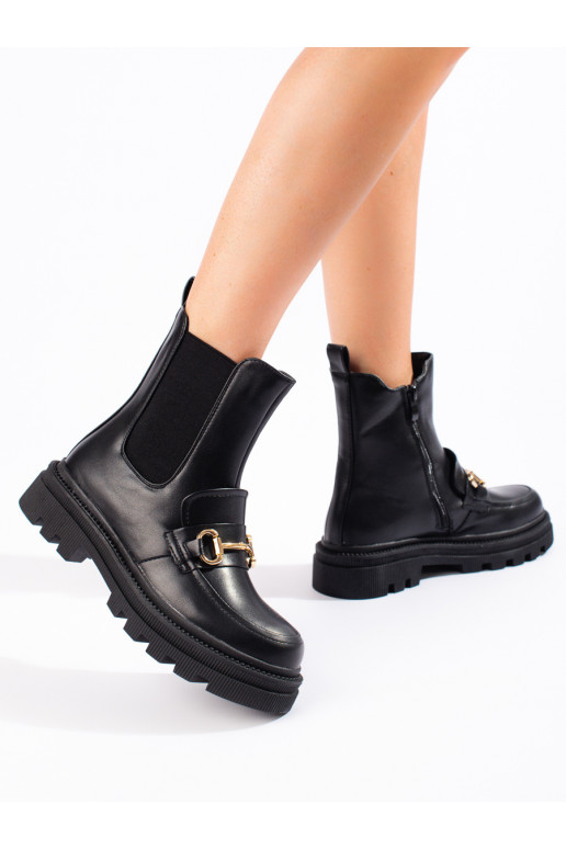 black boots Women's boots with platform