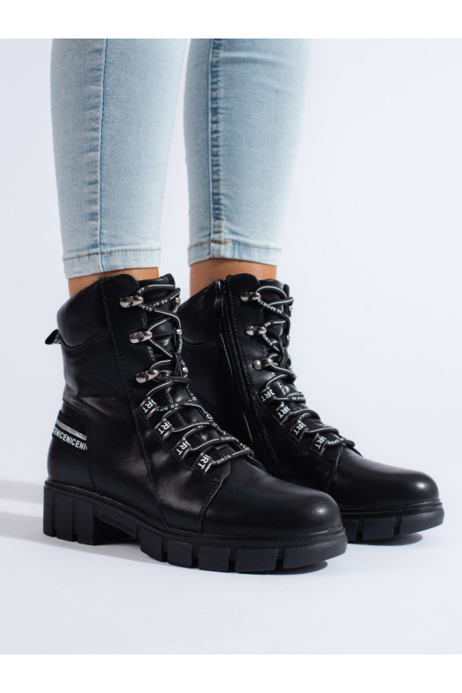 black women's boots laced