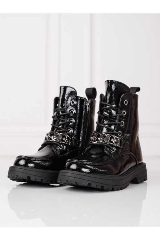 black laced boots girly