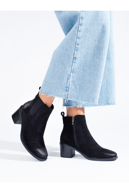 black Women's boots on the heel