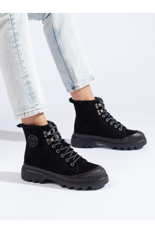 black boots with platform BIG STAR KK274522