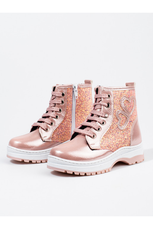 Boots girly with glitter Potocki light pink