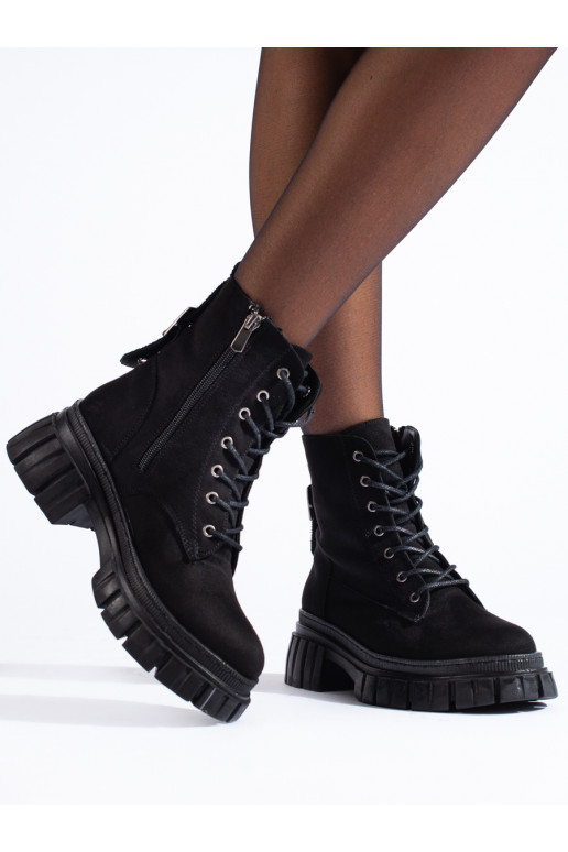 of suede boots with platform T.Sokolski black