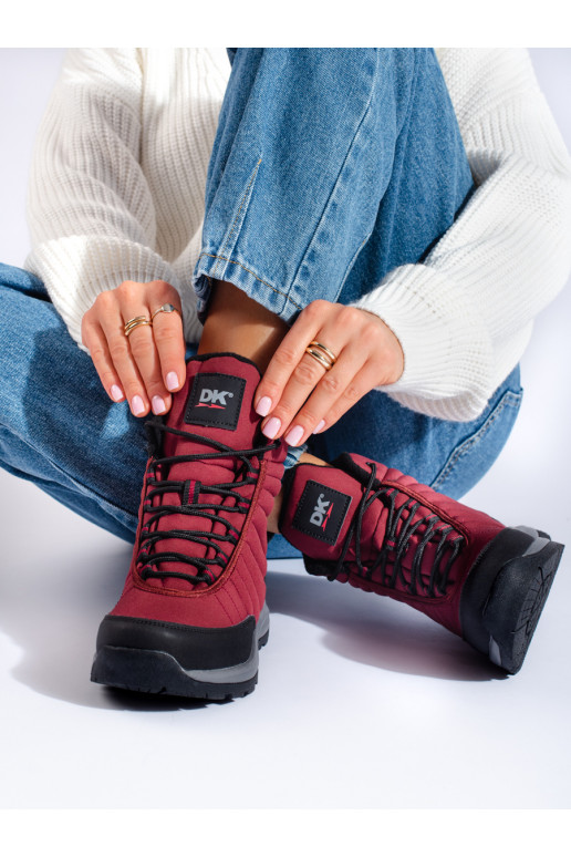 Women's snow boots DK Waterproof burgundy color