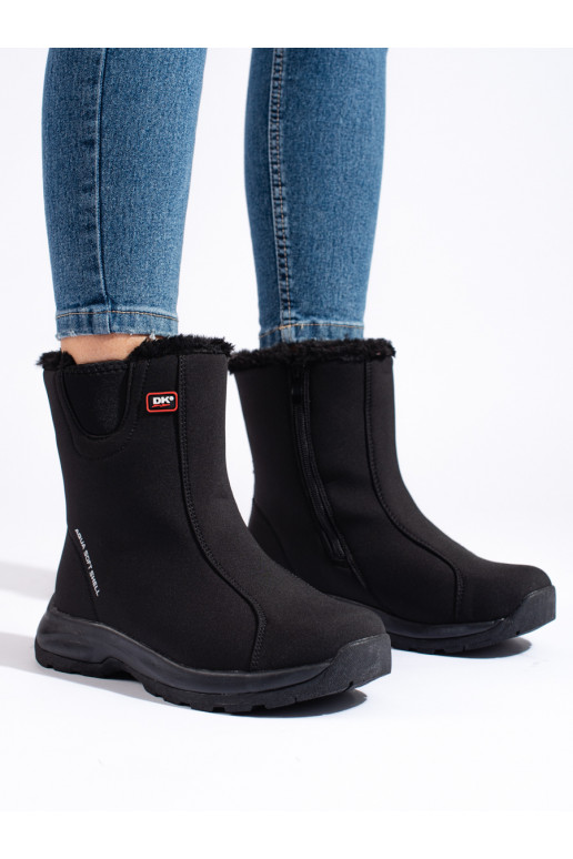 Women's snow boots DK insulated fur Softshell black