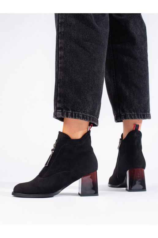 of suede black ankle boots