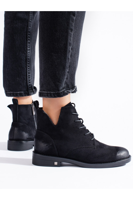 black of suede boots tied Potocki