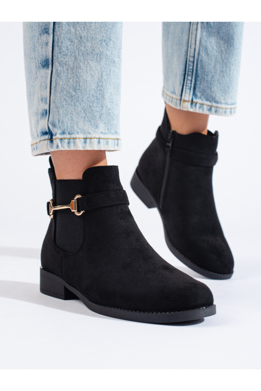 of suede black women's boots