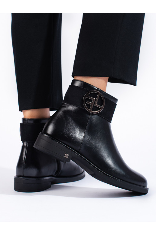 black low boots flat Potocki