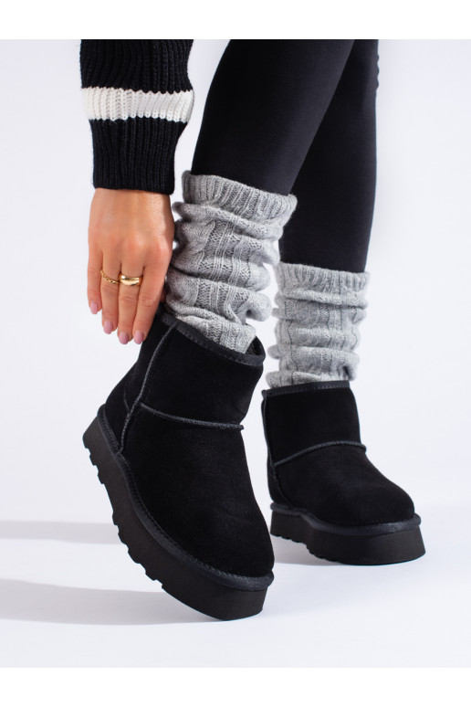 black of suede boots with fur Potocki