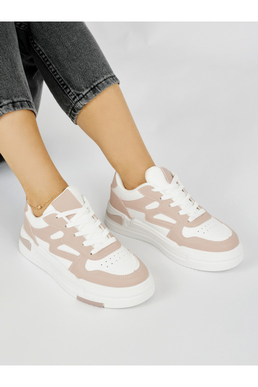 pink Sneakers model shoes with platform