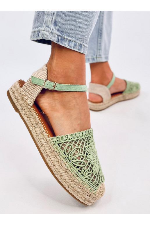 sandals openwork espadrilles PREMAT GREEN