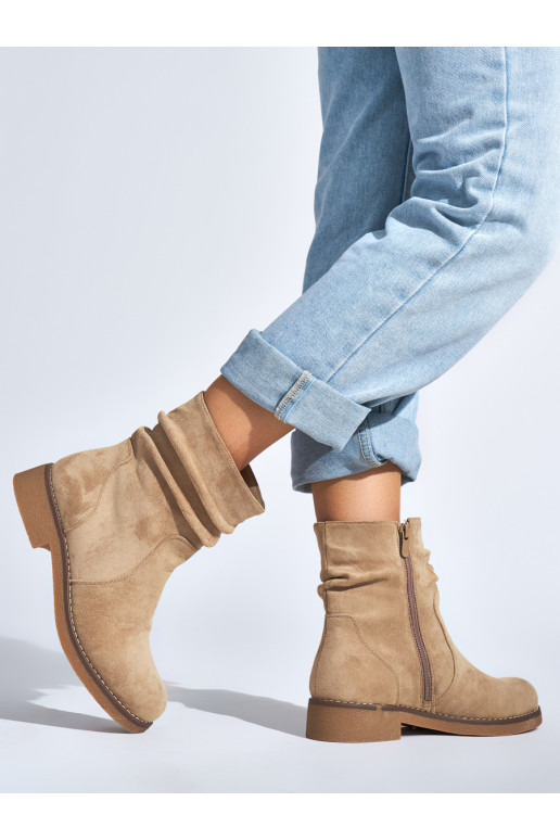 of suede beige women's boots