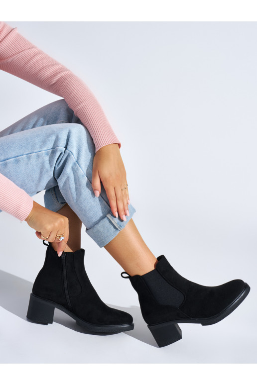 black classic ankle boots