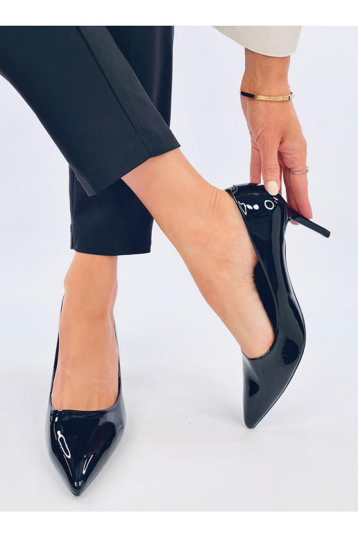 Shoes on a high heel lacquered CHARLOTTE BLACK