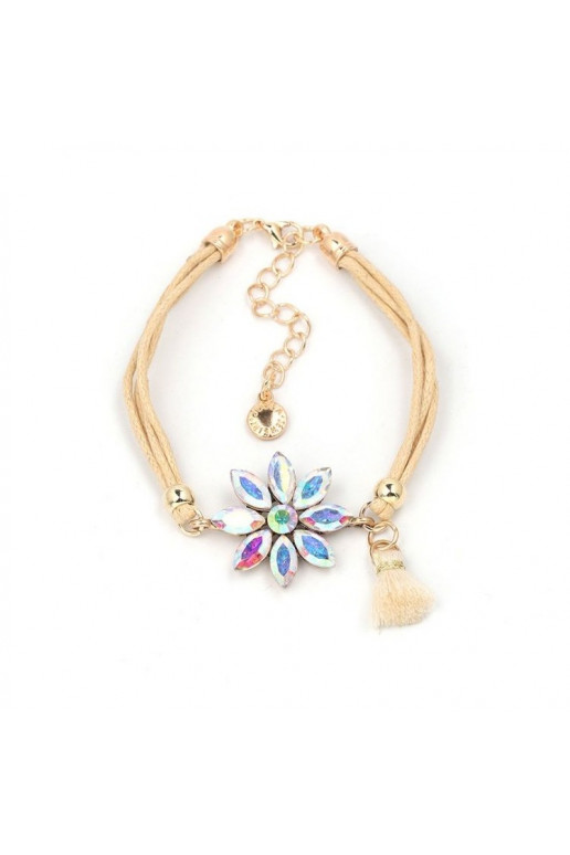 Bracelet SHINE FLOWERS with strap Different colors B435OP