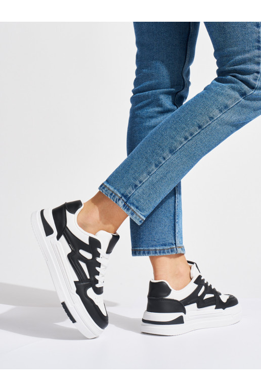 White-black Sneakers with platform