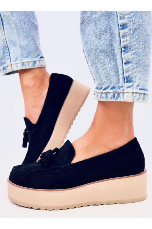 Moccasins with platform TEMPLIN BLACK