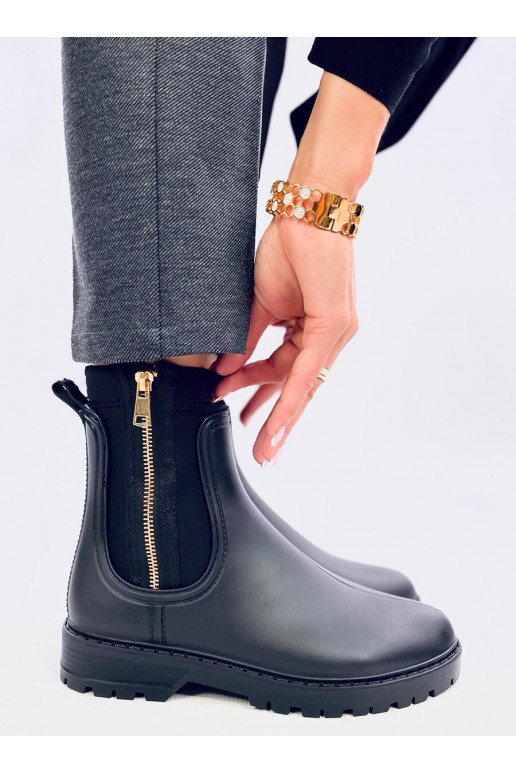 Rubber boots womens Chelsea boots BELOW BLACK