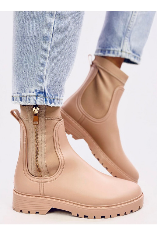 Rubber boots womens Chelsea boots BELOW BEIGE