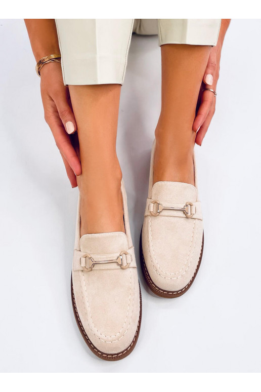 Women's moccasins of suede STATES BEIGE