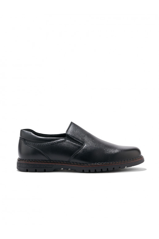 Mens black shoes slip-on