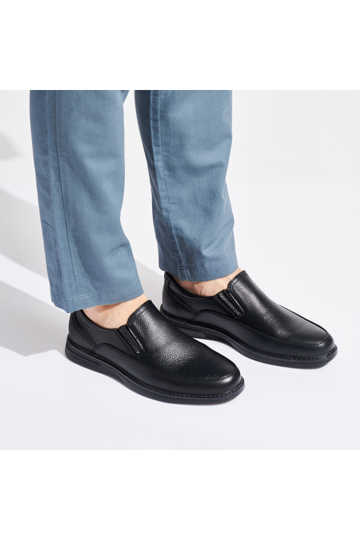 Mens black shoes slip-on