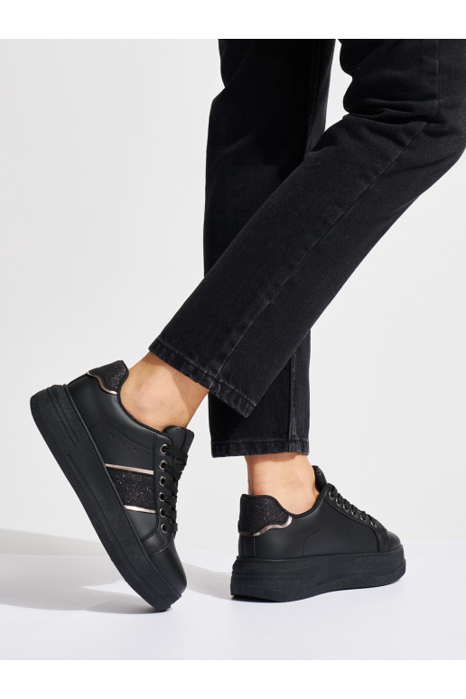 black womens Sneakers with platform