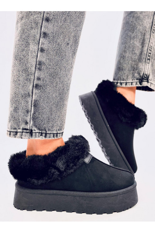 Snow boots short with fur YOGI BLACK