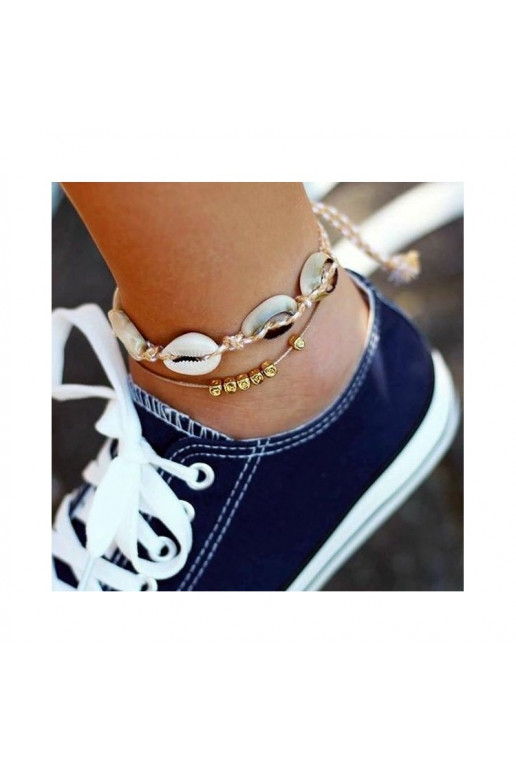 Ankle bracelet withmuszelką podwójna B325