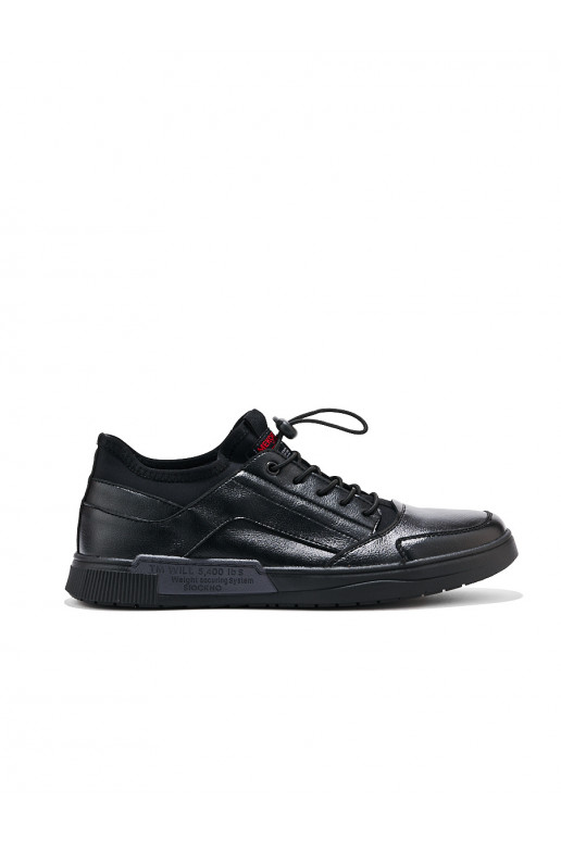 black mens sports shoes tied