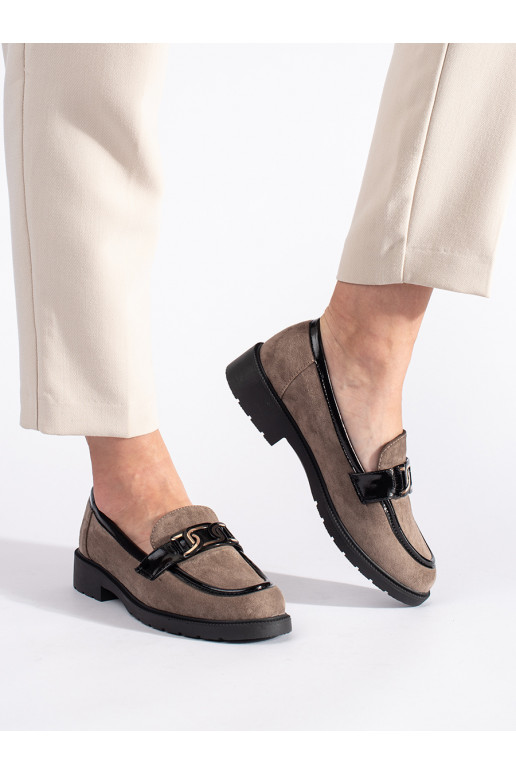 of suede women's moccasins with buckles