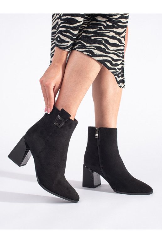 black of suede ankle boots