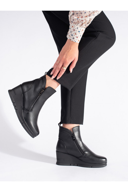 black womens boots on a wedge