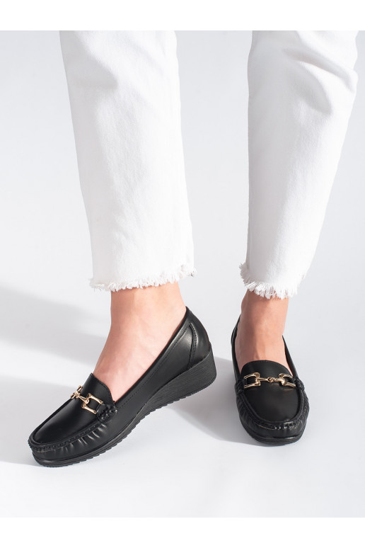 black women's moccasins with buckles