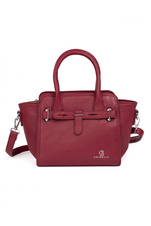 Red elegant handbag ze silvermi elementami