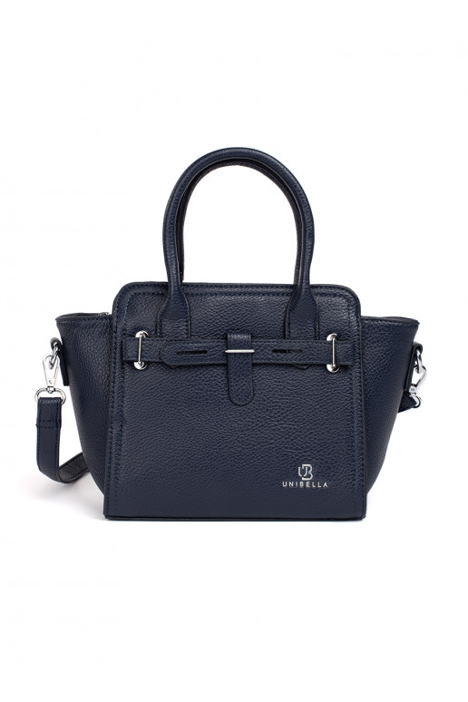 dark blue elegant handbag ze silvermi elementami