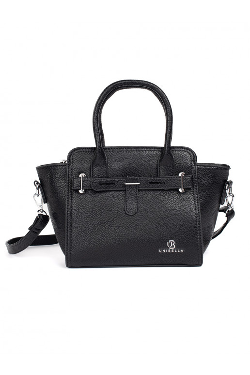 black elegant handbag ze silvermi elementami