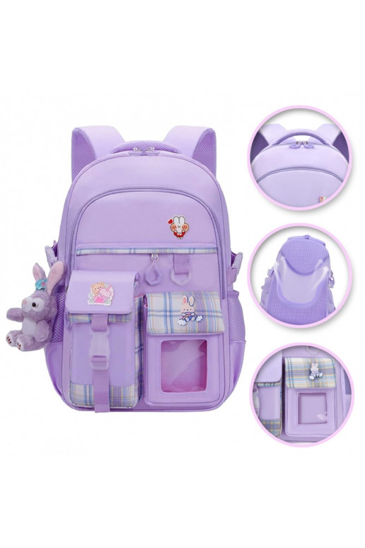 Backpack PATTERN   szkolny uniwersalny withbrelokiem, kieszonki PL162FIO