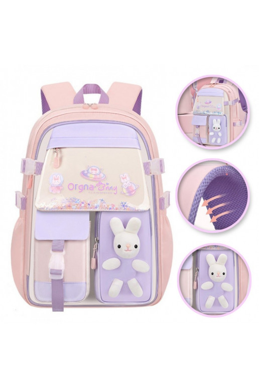 Backpack RABBIT  szkolny uniwersalny kieszonki, odblaski PL163R