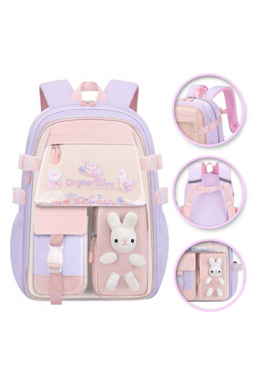 Backpack RABBIT  szkolny uniwersalny kieszonki, odblaski PL163FIO