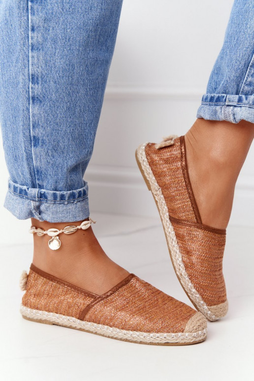 Espadrilles On Straw Sole Lu Boo Brown