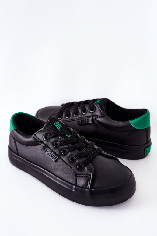 Children's Leather Sneakers BIG STAR DD374147 Black