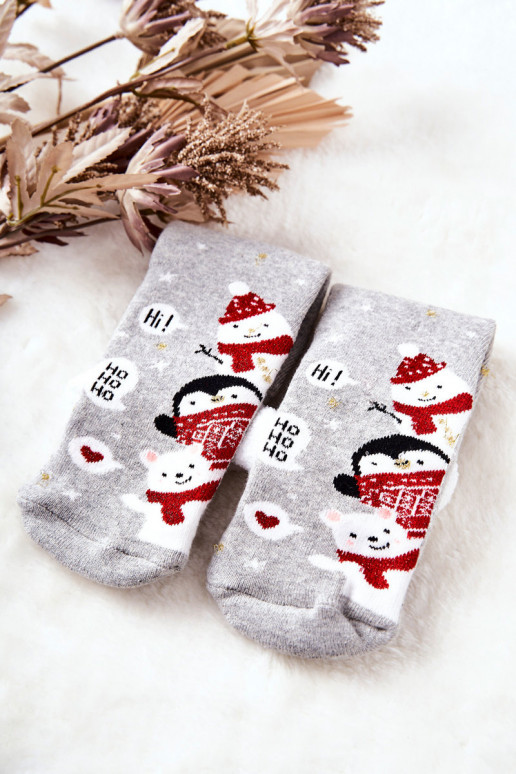 Socks Ho Ho Ho! gray color