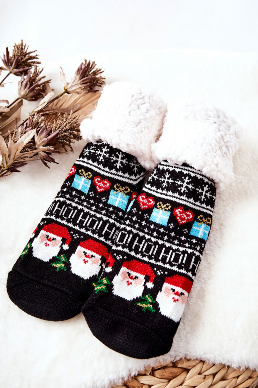 Christmas Long Socks Santos Black