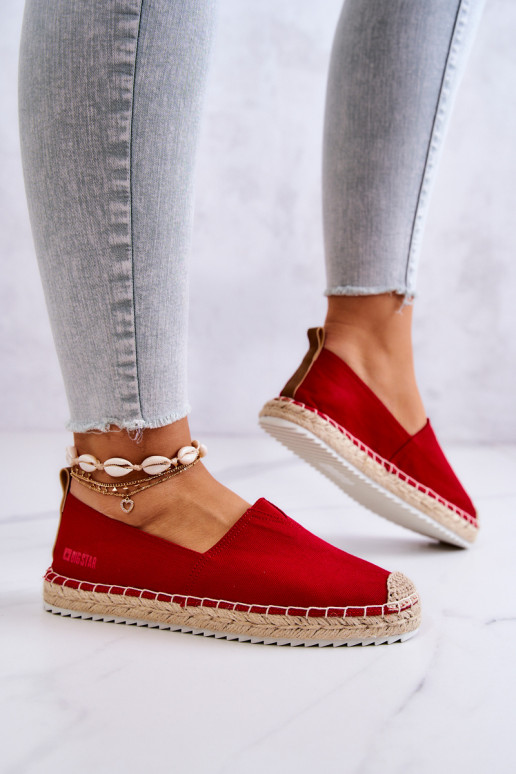 Espadrilles On A Braided Sole Big Star HH274494 Red