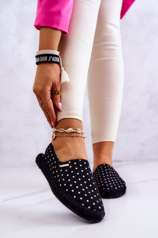 Women's Espadrilles With Polka Dots Big Star JJ274867 Black