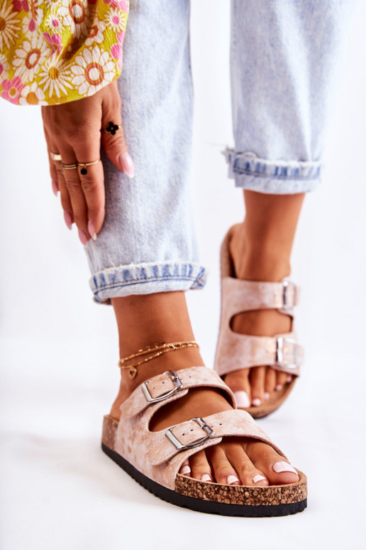 Women's Slides On Corck Rose Gold Vivio