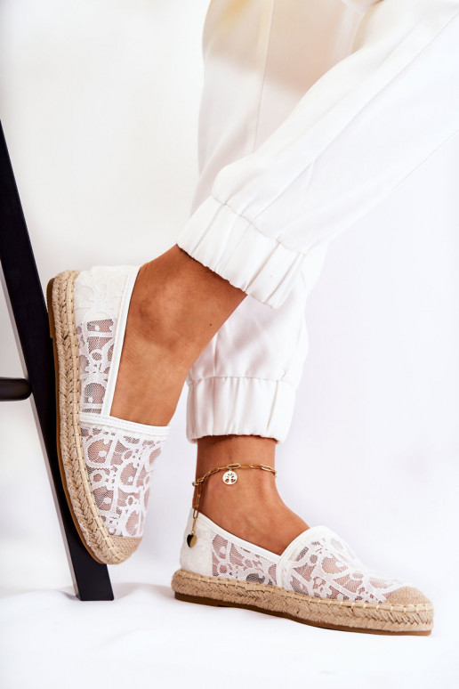 Classic Women's Espadrilles Openwork White Catris